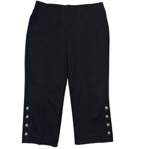 Chico’s So Slimming Ponte Stretch Cropped Pants Black Women's Size 8/10